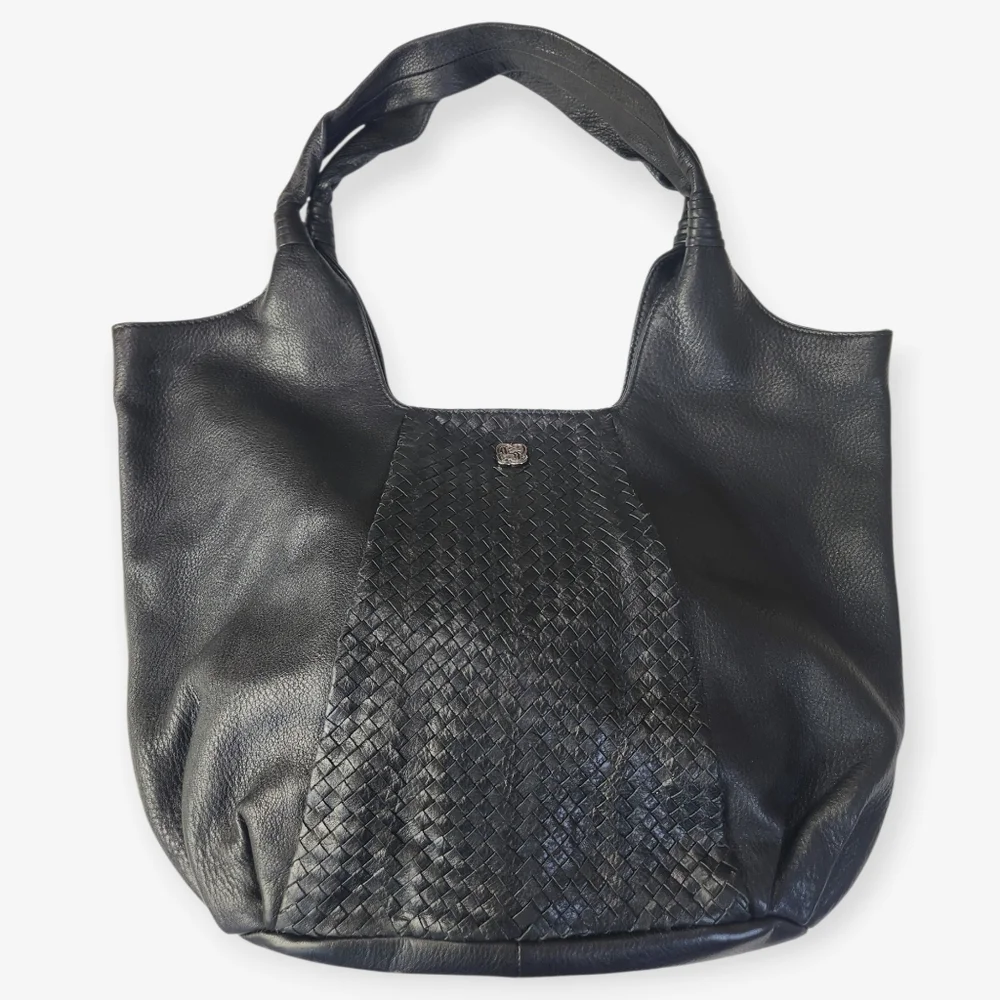 Elliott Lucca Soft Black Leather Hobo